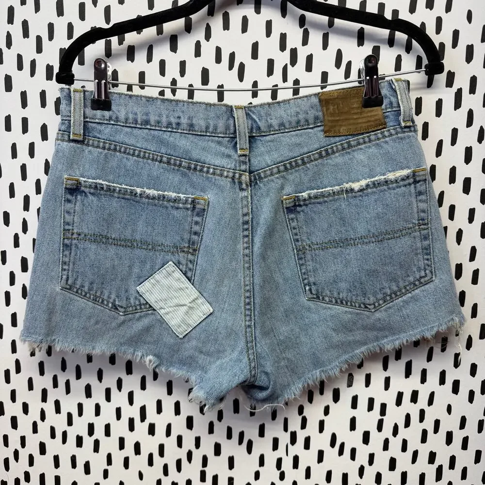 Rare Ralph Lauren Patchwork Shorts Denim Cut Offs  Jean Shorts Patchwork size 10